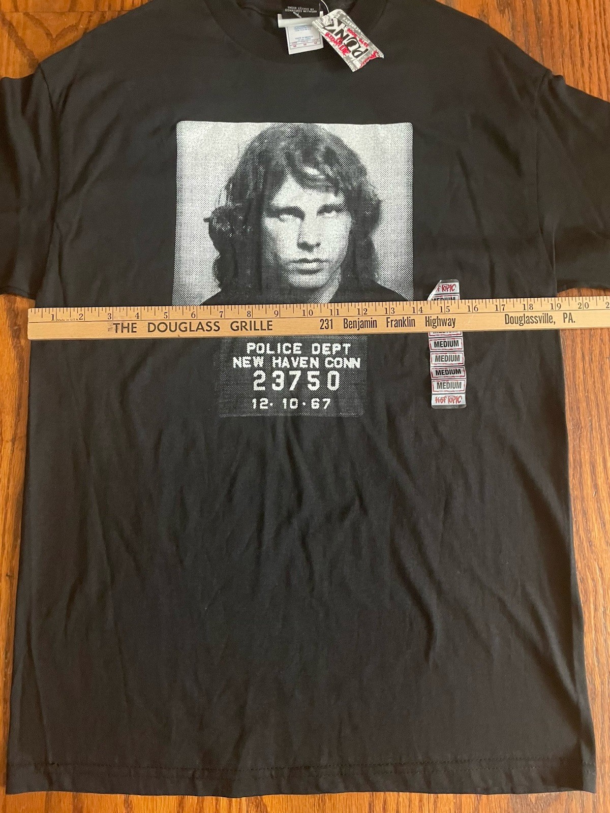VTG Deadstock The Doors Jim Morrison Mugshot T Shirt Med Winterland Black 2005 gallery