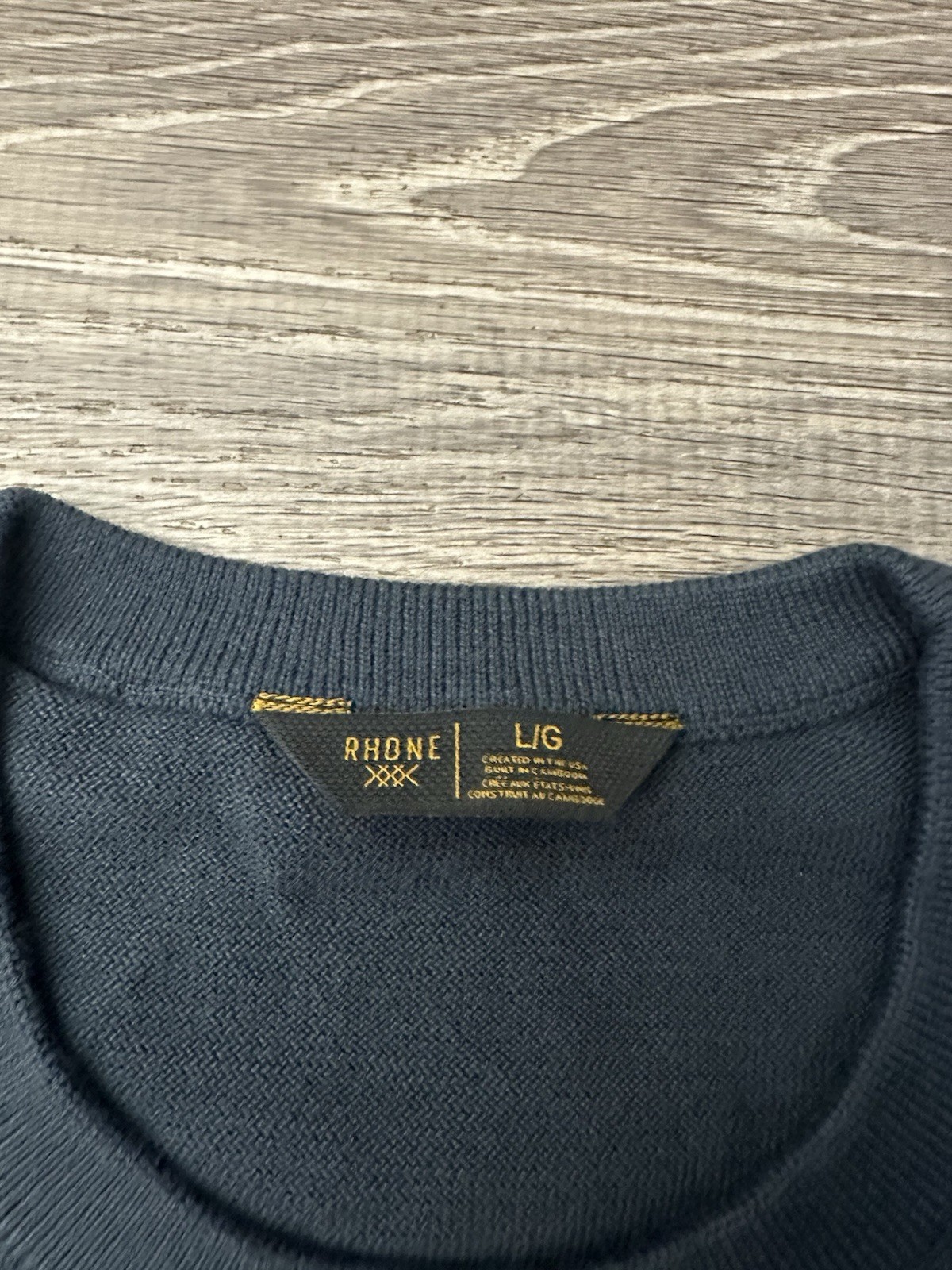 Rhone Compass Knit Tee Men’s Large Deep Sea Blue/ True Navy gallery