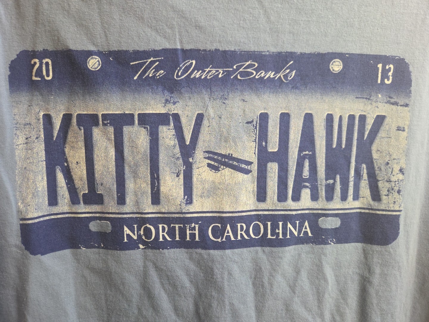 Men’s Large Blue Kitty Hawk North Carolina TShirt – Live Oak Brand – Outer Banks