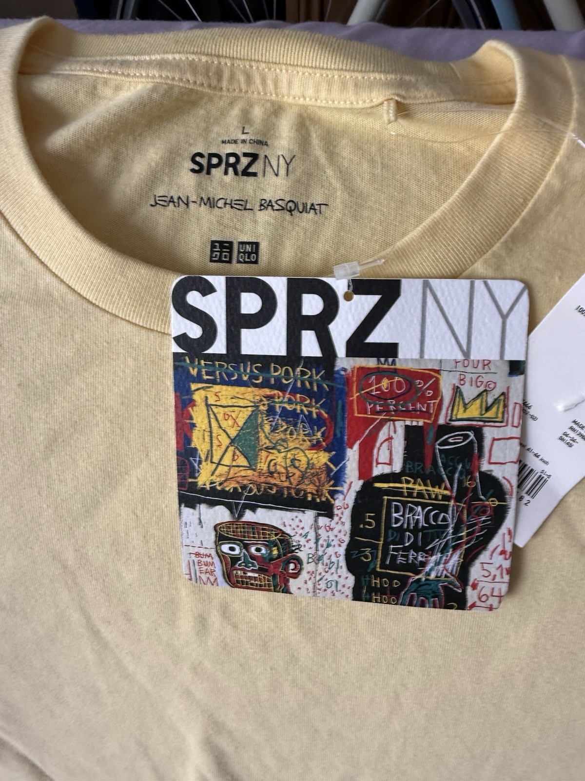 Jean-Michel Basquiat Men’s SS Yellow Tee Shirt Uniqlo SPRZ NY Large NEW With Tag gallery
