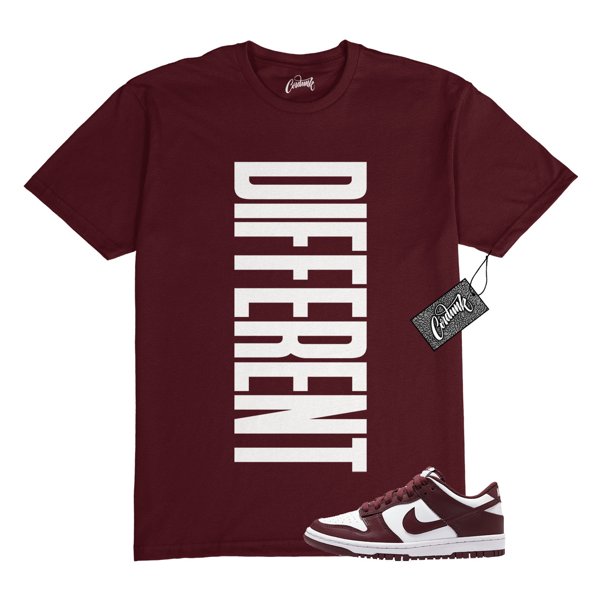 Dunk Team Red White Low Maroon Burgundy T Shirt Match DFRNT gallery