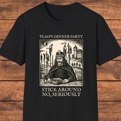 Vlad the Impaler Shirt, Gothic Medieval T-Shirt, Dark Humor Tee, Vampire Art