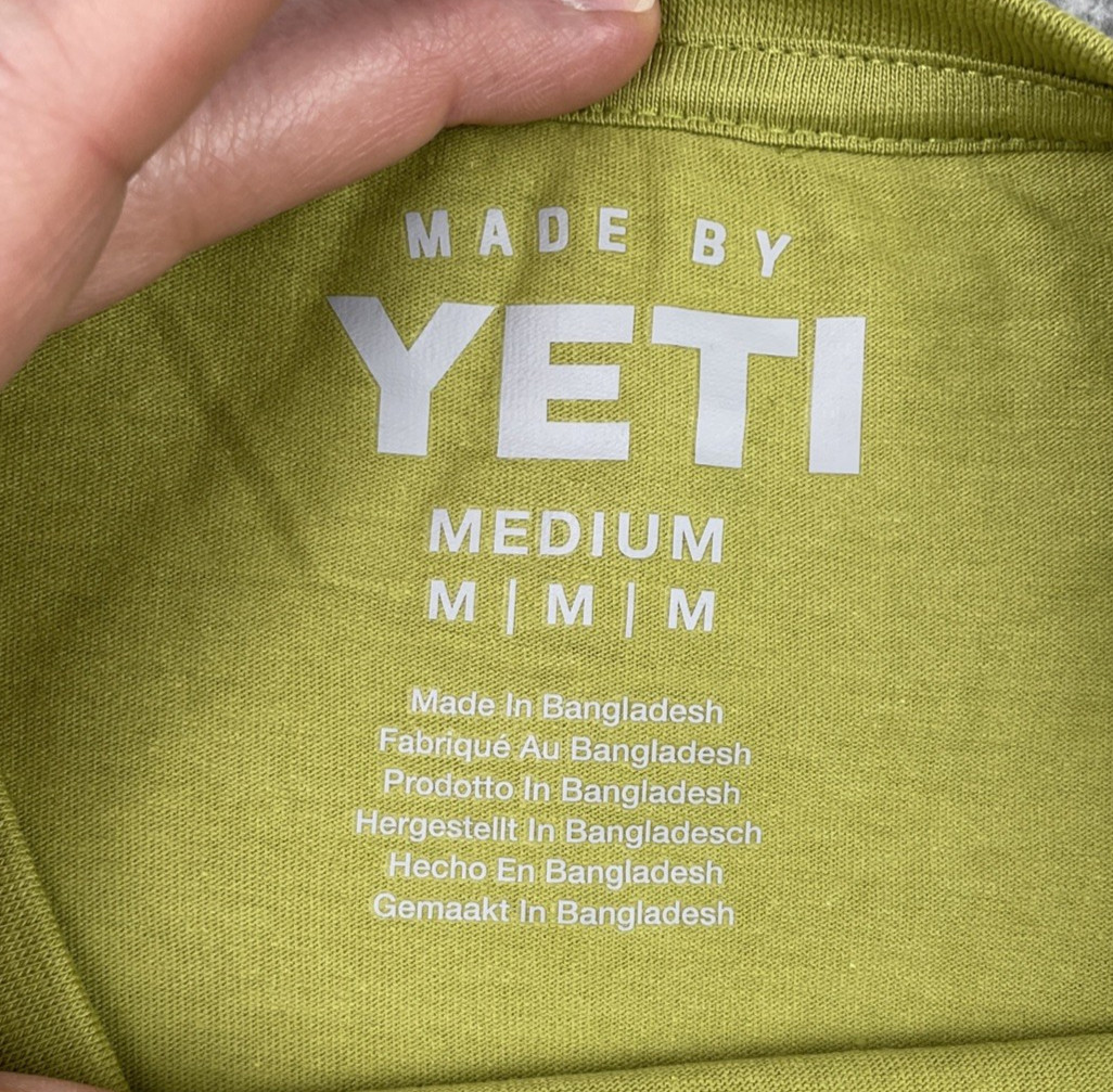 Yeti T-shirt Adult Mens Medium Green Moss Outdoor Active Camping Hiking Austin gallery