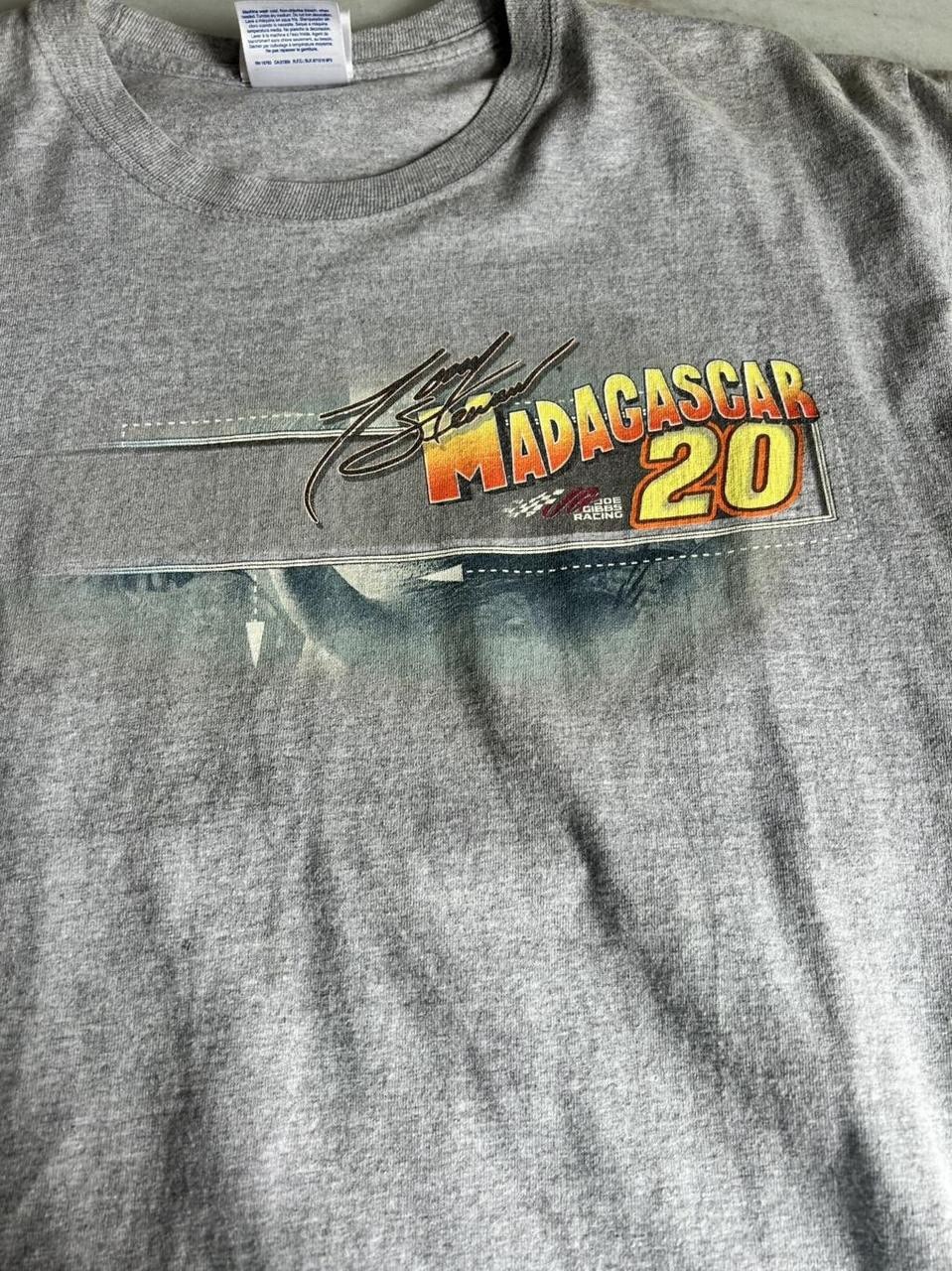 Vintage Tony Stewart #20 Madagascar NASCAR T Shirt Large Chase Authentics Y2K gallery