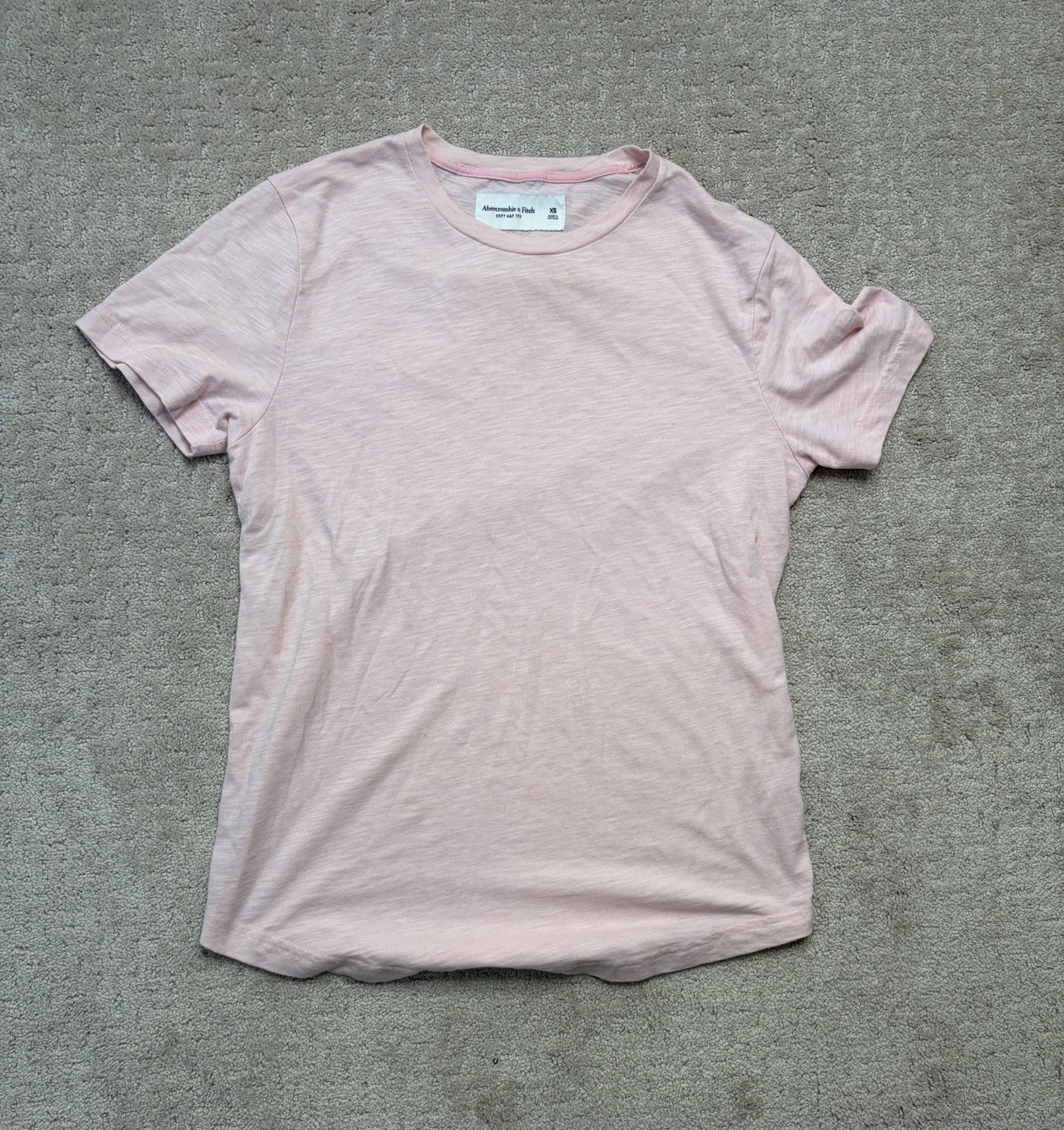 Abercrombie & Fitch Men's XS Pink Soft A&F Tee Crew Neck Short Sleeve Shirt gallery