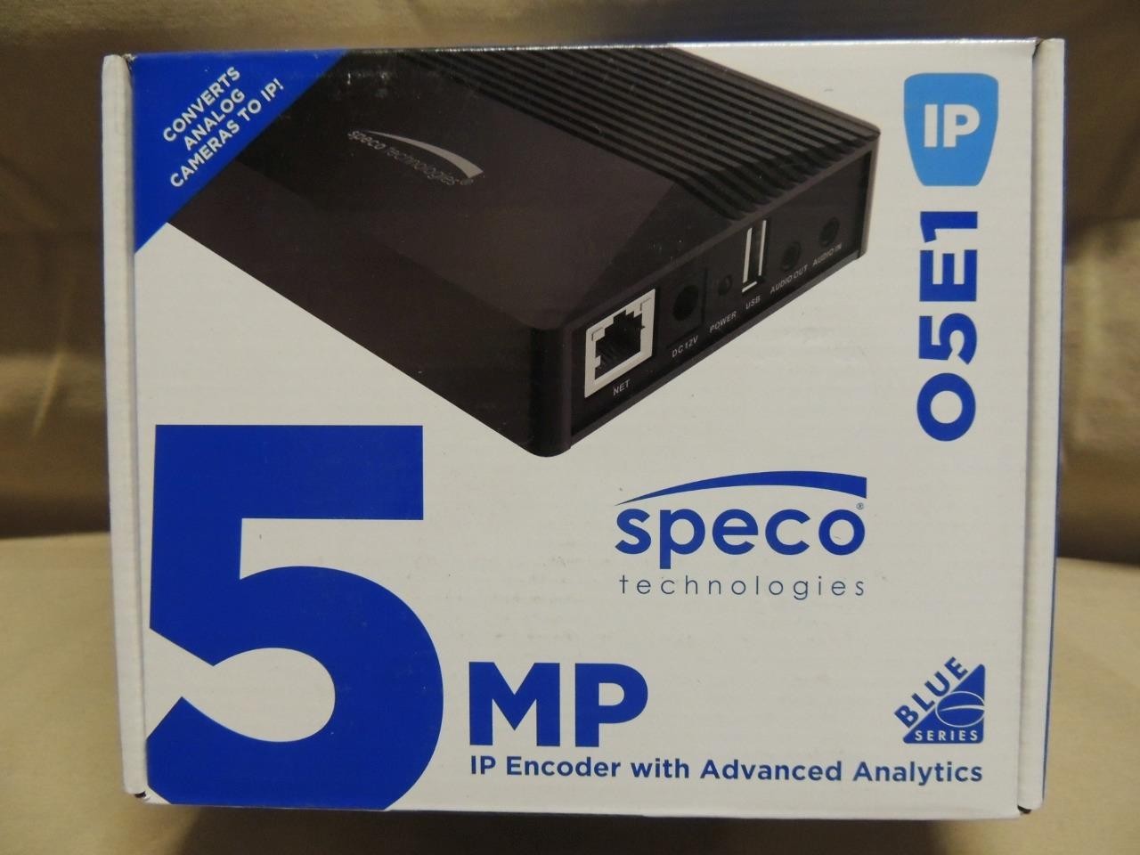 Speco 5 MP IP Encoder with Advanced Analytics for  Analog & HD-TVI Cameras  O5E1