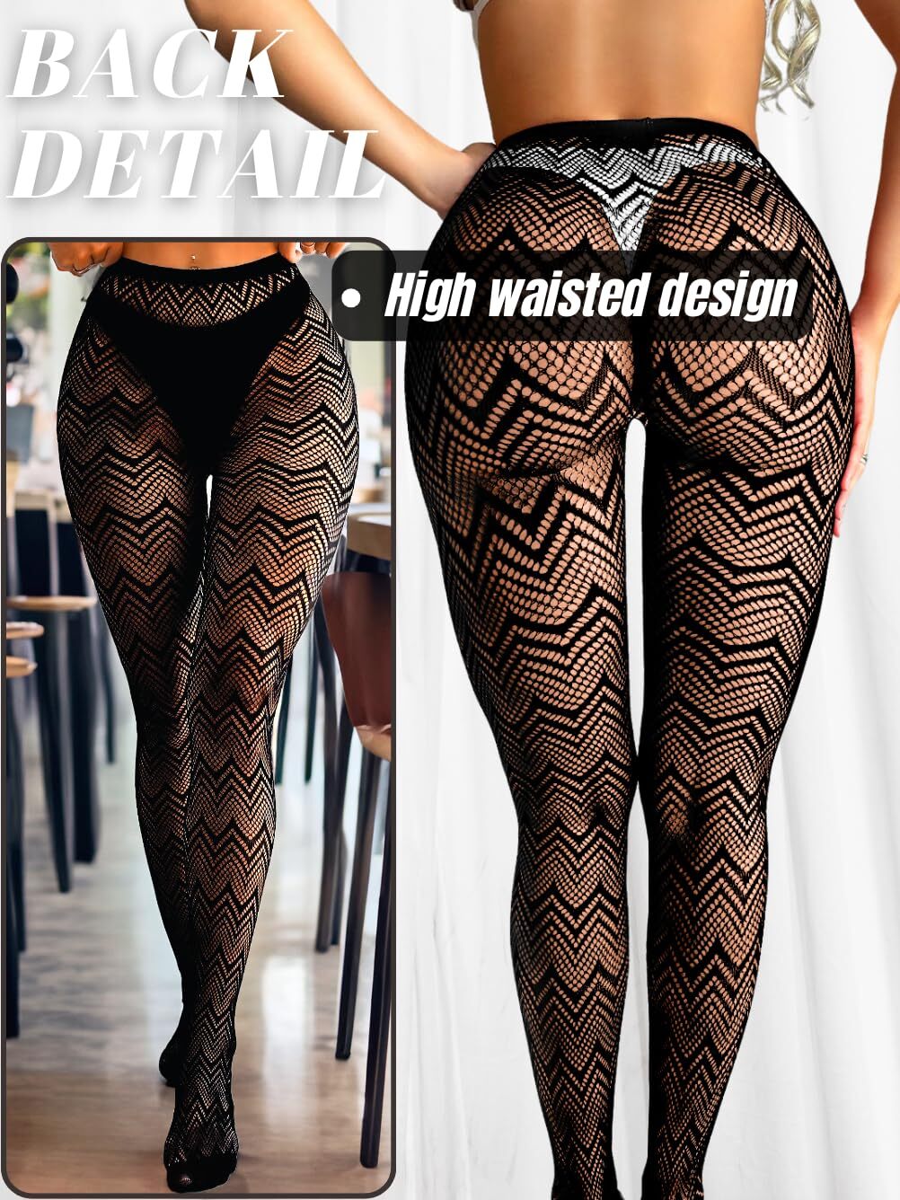 Lace Fishnet Tights Rave Glow Outfits Fits 0-18 Striped Patterned Stockings F... gallery
