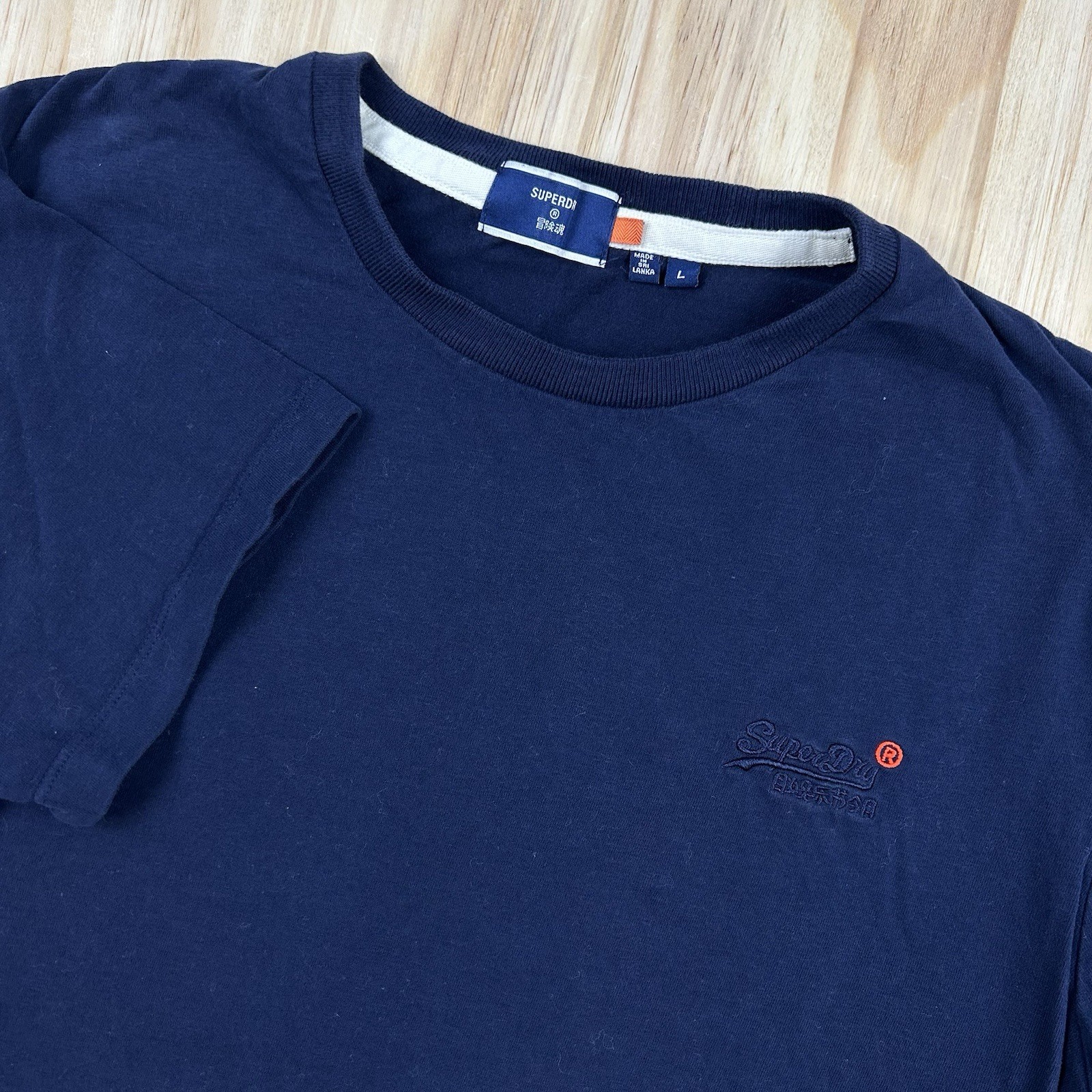 Superdry Heather Blue Short Sleeve 100% Cotton T-Shirt Size Large