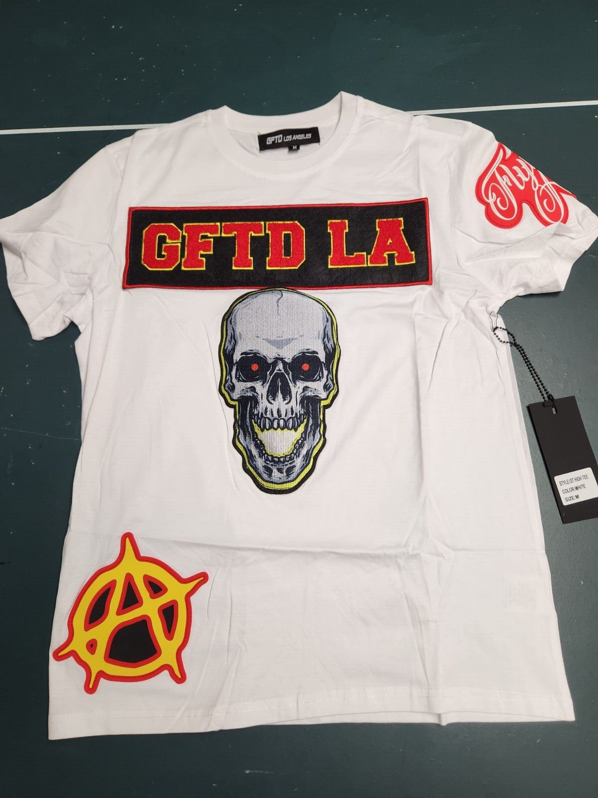 GFTD LA Los Angeles GT High Tee Graphic Print Stretch TShirt NWT FREE SHIP Med