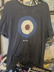 Vintage Ben Sherman Men’s Blue Graphic Logo Print T-Shirt Size L