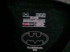 Under Armour Batman Shirt Men Medium Black HeatGear Semi-Fitted Charged