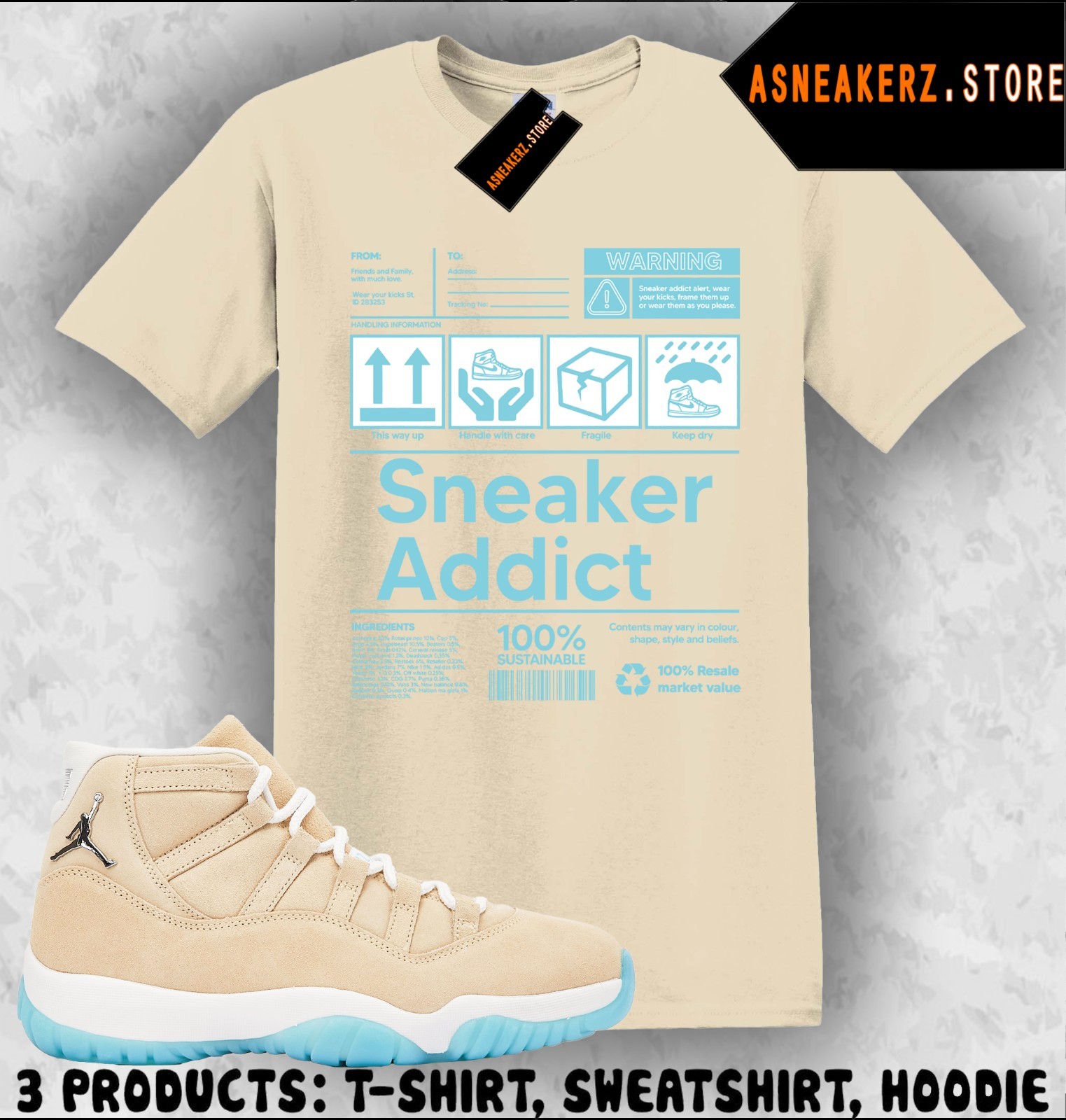 Shirt Match AJ 11 H-Town Houston Sneaker Matching Tee Sneakerhead Addict T-Shirt gallery