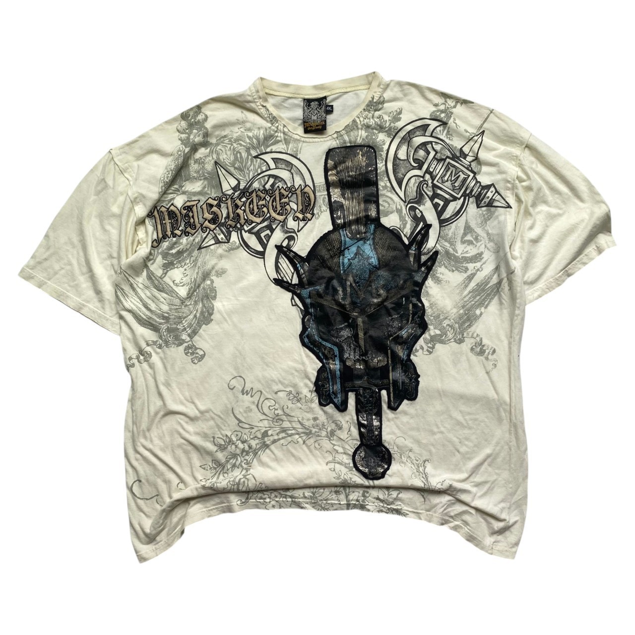 Miskeen Originals Affliction type Shirt White Print Y2K Men's 4XL gallery