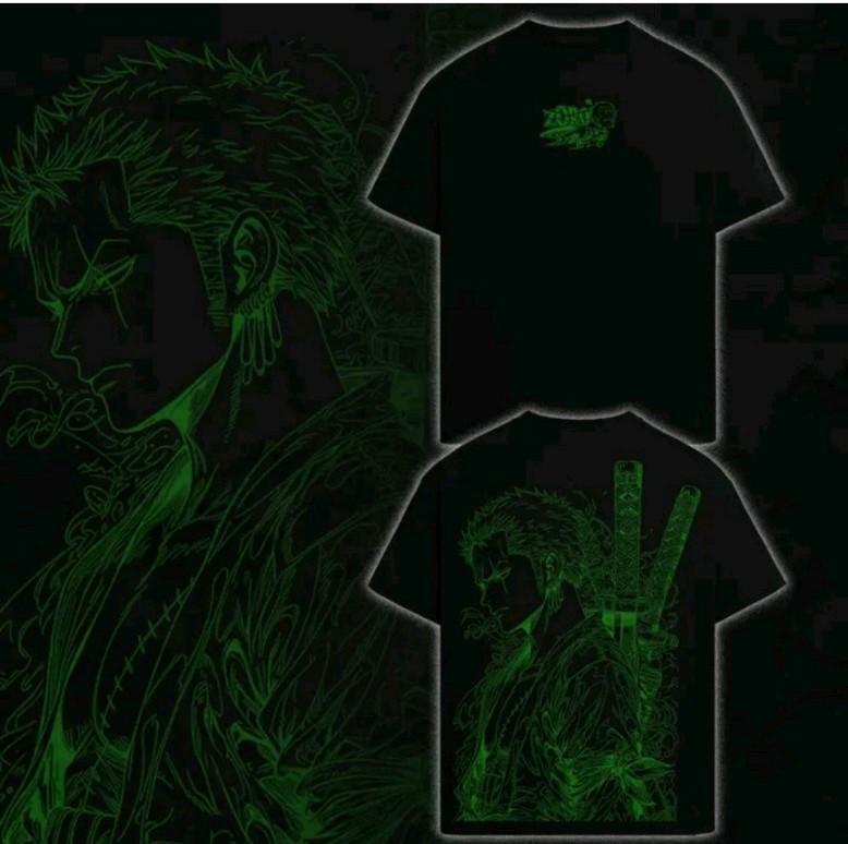 One Piece Zoro Swordsman Graphic Tee Dark Anime Streetwear T-Shirt