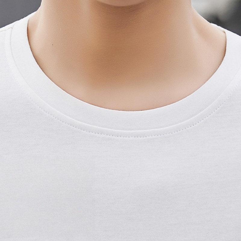 Universal Men's Polyester Fiber Plain Crew Neck Tee Short Sleeves T-Shirt M-3XL gallery