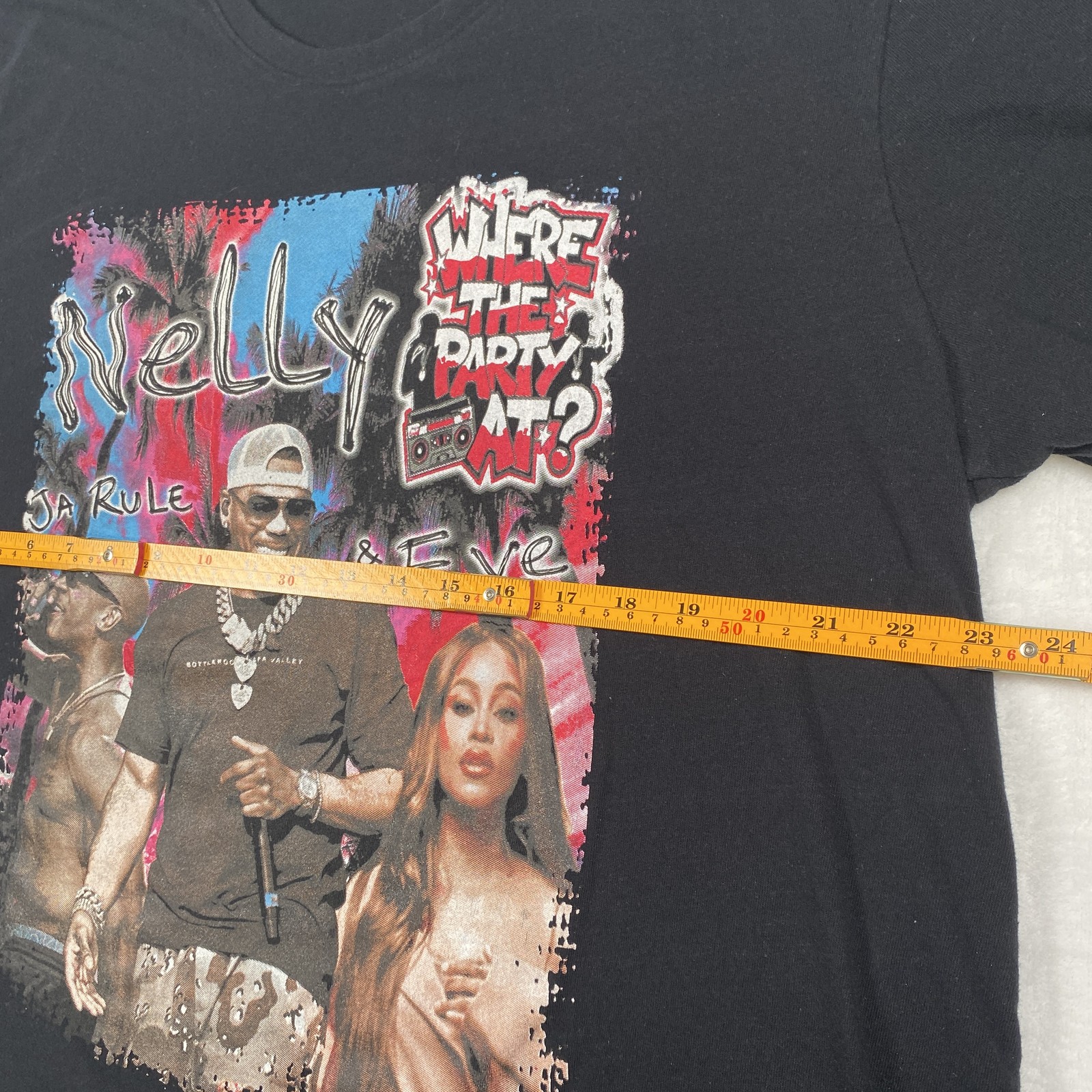 Where The Party At Tour Unisex Graphic T-Shirt Black Size XL Nelly Ja Rule Eve gallery