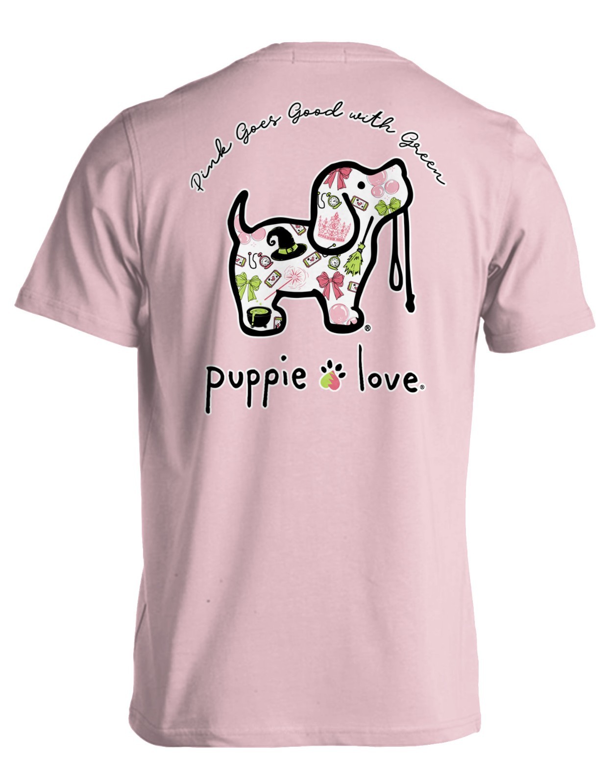 New PUPPIE LOVE Pink Goes Good with Green Wizard of Oz T-Shirt gallery