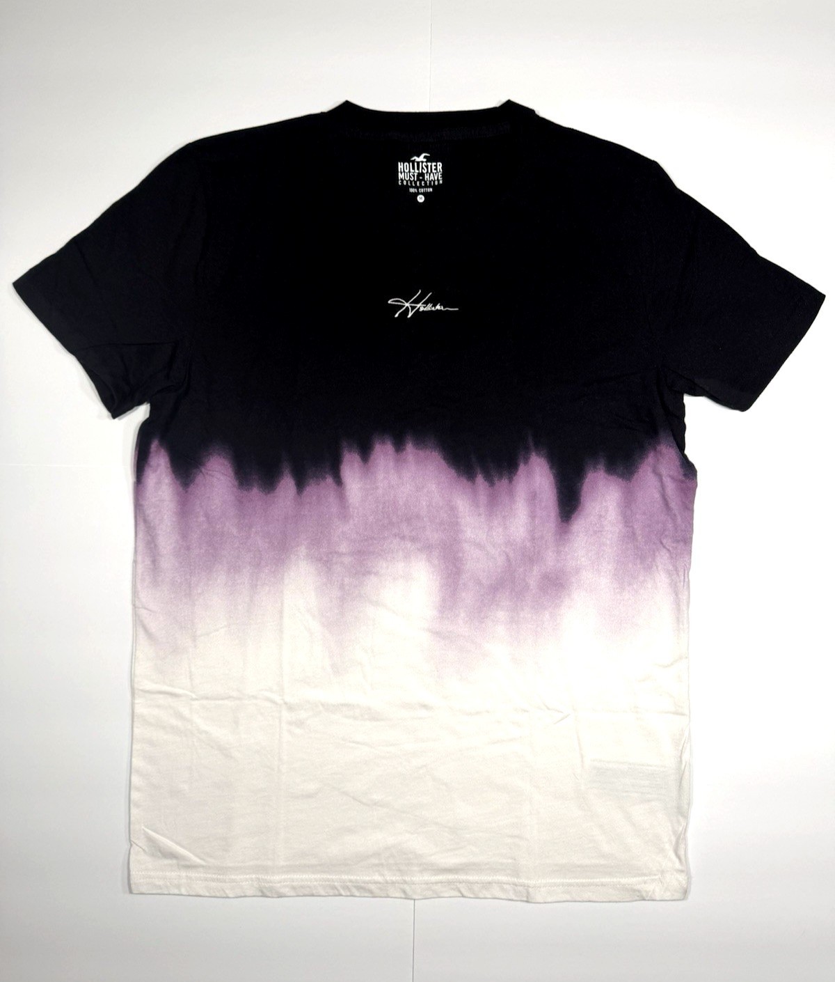 Hollister Men's Tie-Dye Ombre T-Shirt Crew Neck Logo Tee Size XS S M L XL New!! gallery