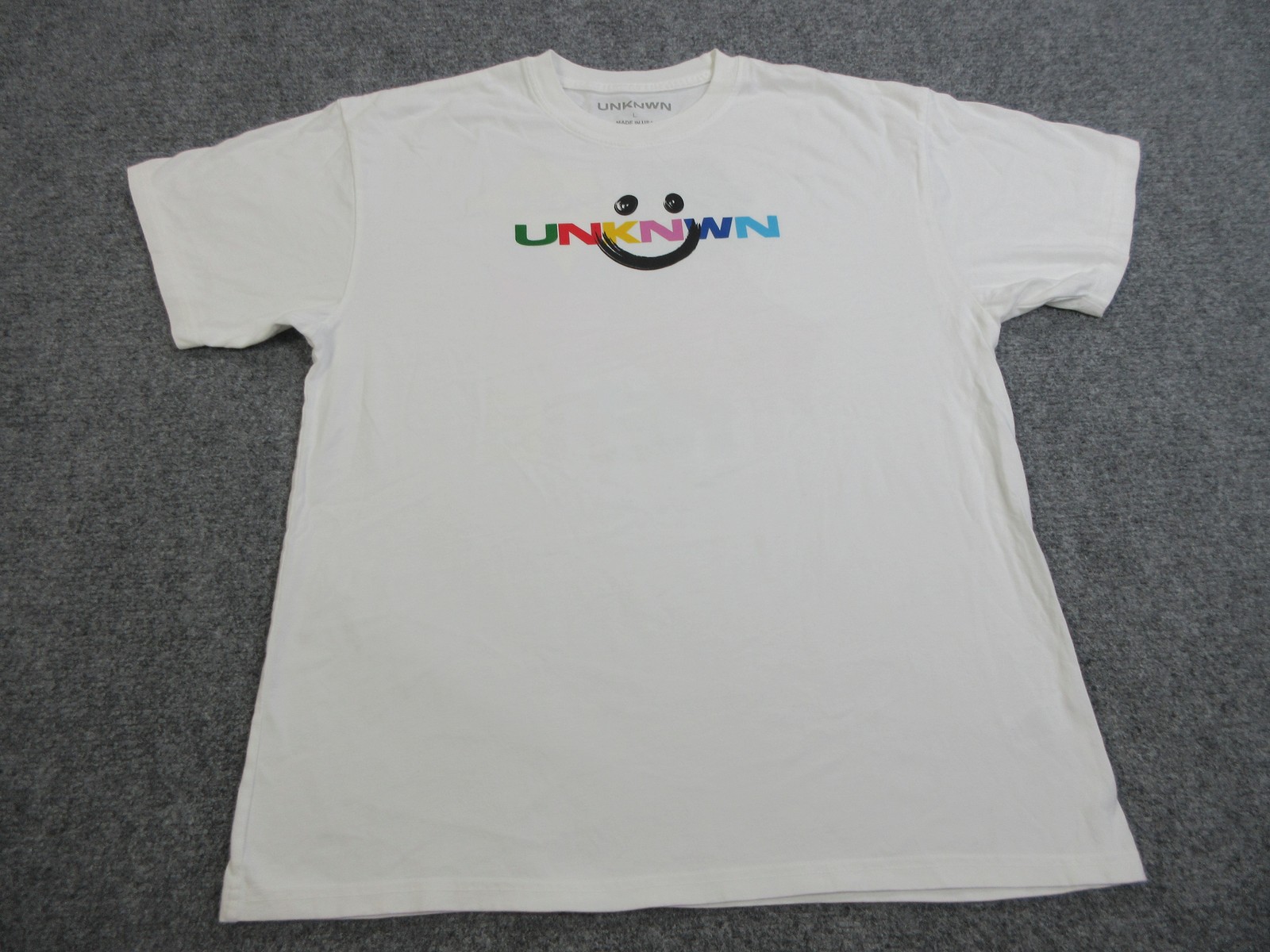 UNKNWN Shirt Mens Large Smiley Graphic Made USA Lebron James The Fight gallery