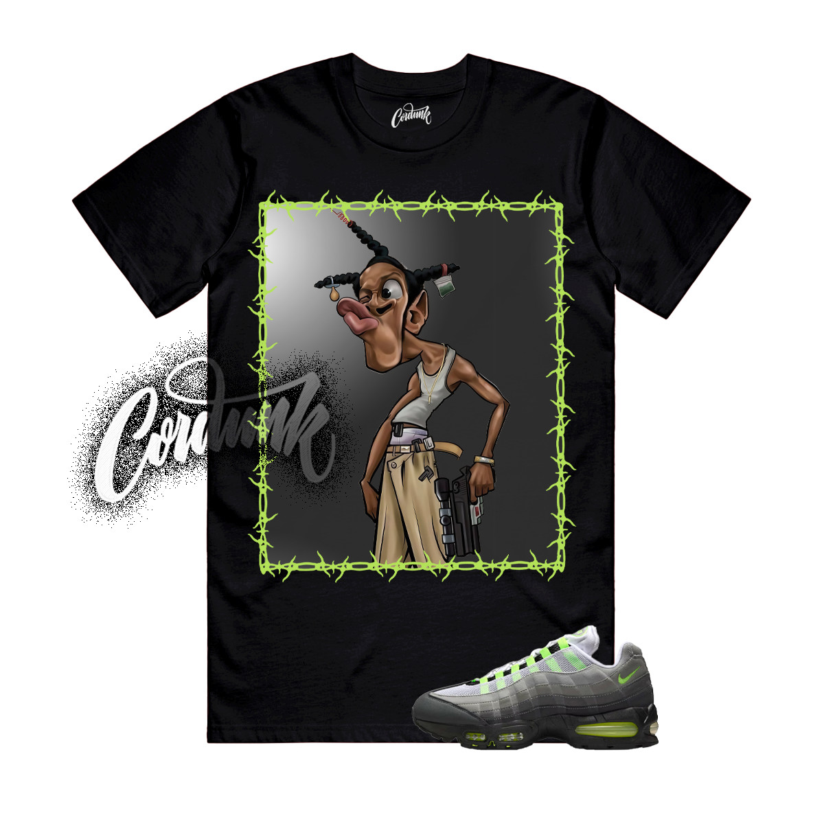 Air Max 95 Big Bubble Neon Black Yellow Cool Grey 2025 T Shirt Match LDOG gallery