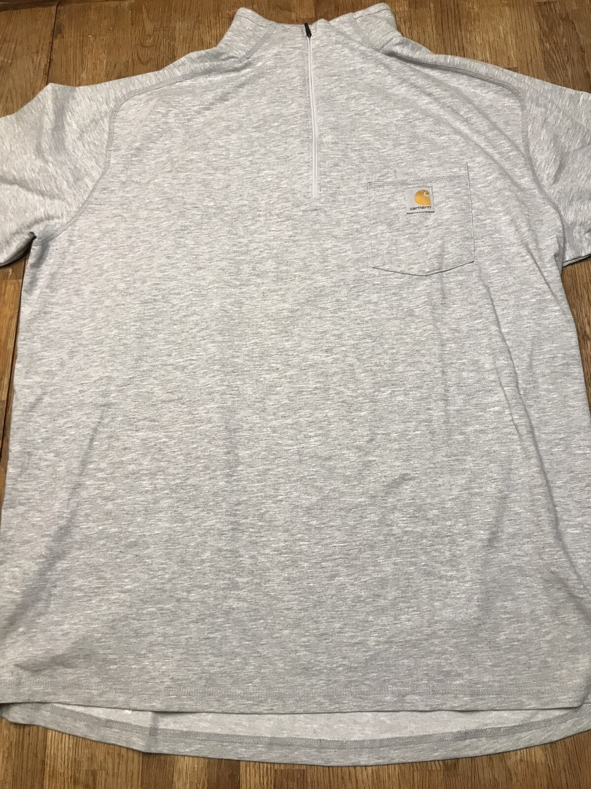CARHARTT FORCE Men’s Long Sleeve Pullover 2XL Gray 1/4 Zip Neck Shirt Jacket EUC gallery