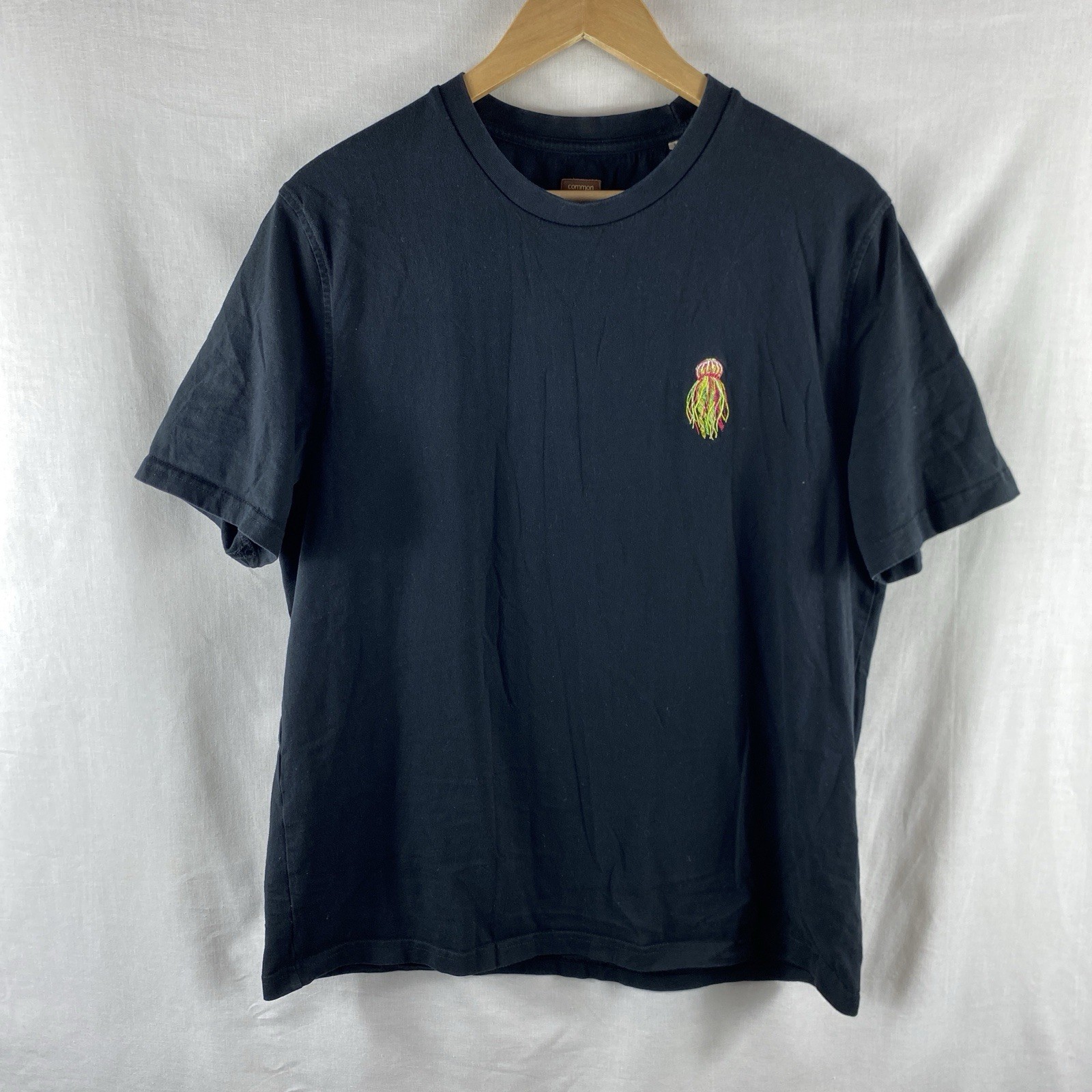 Common People Jelly Fish T Shirt L Size Large Black Tee Jellyfish Embroidered