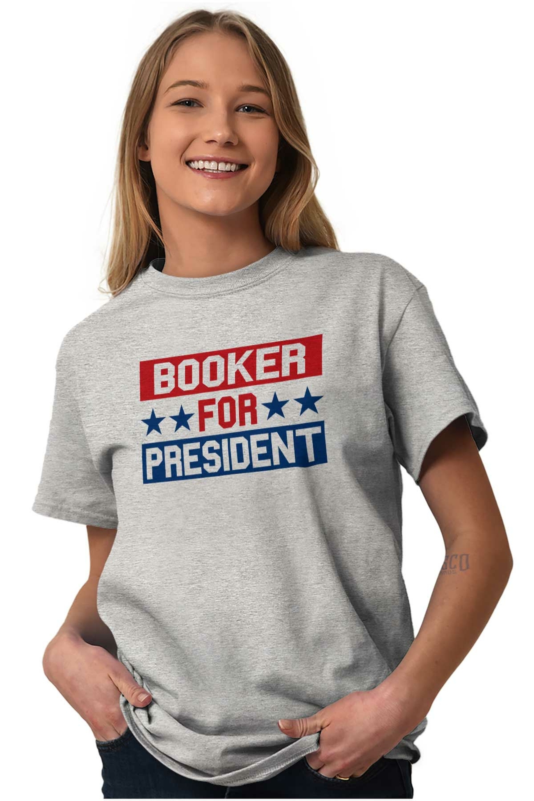 Cory Booker For President Political Voting Adult Short Sleeve Crewneck Tee gallery