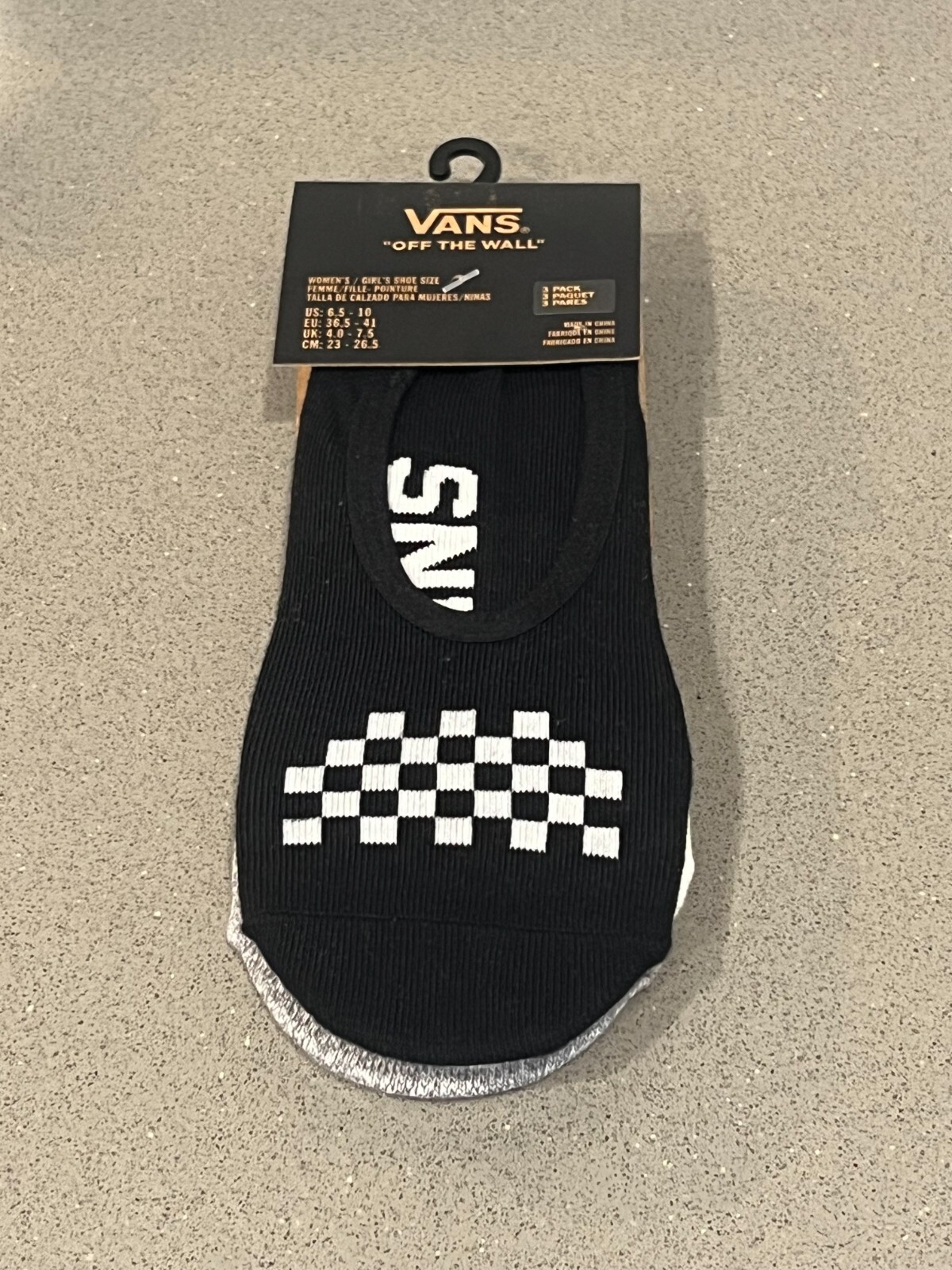 Vans Women’s Canoodle 3pack No Show Socks Size 6.5 – 10 NEW WITH TAGS