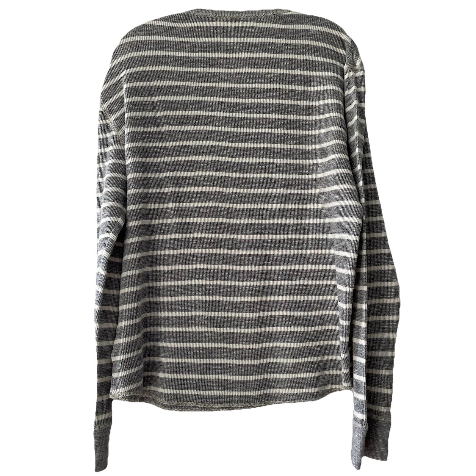 American Eagle Outfitters Slim Fit Men Large Gray Warm Thermal Waffle Knit Shirt gallery