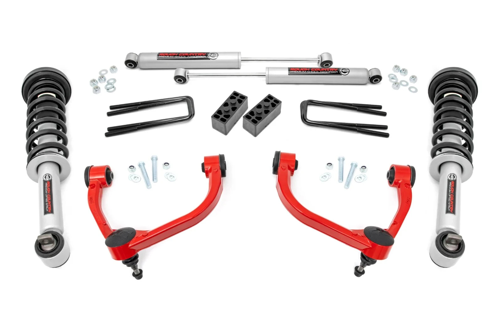 Rough Country 3″ Lift Kit with N3 Struts and N3 Shocks fits 14-20 Ford F150 4WD