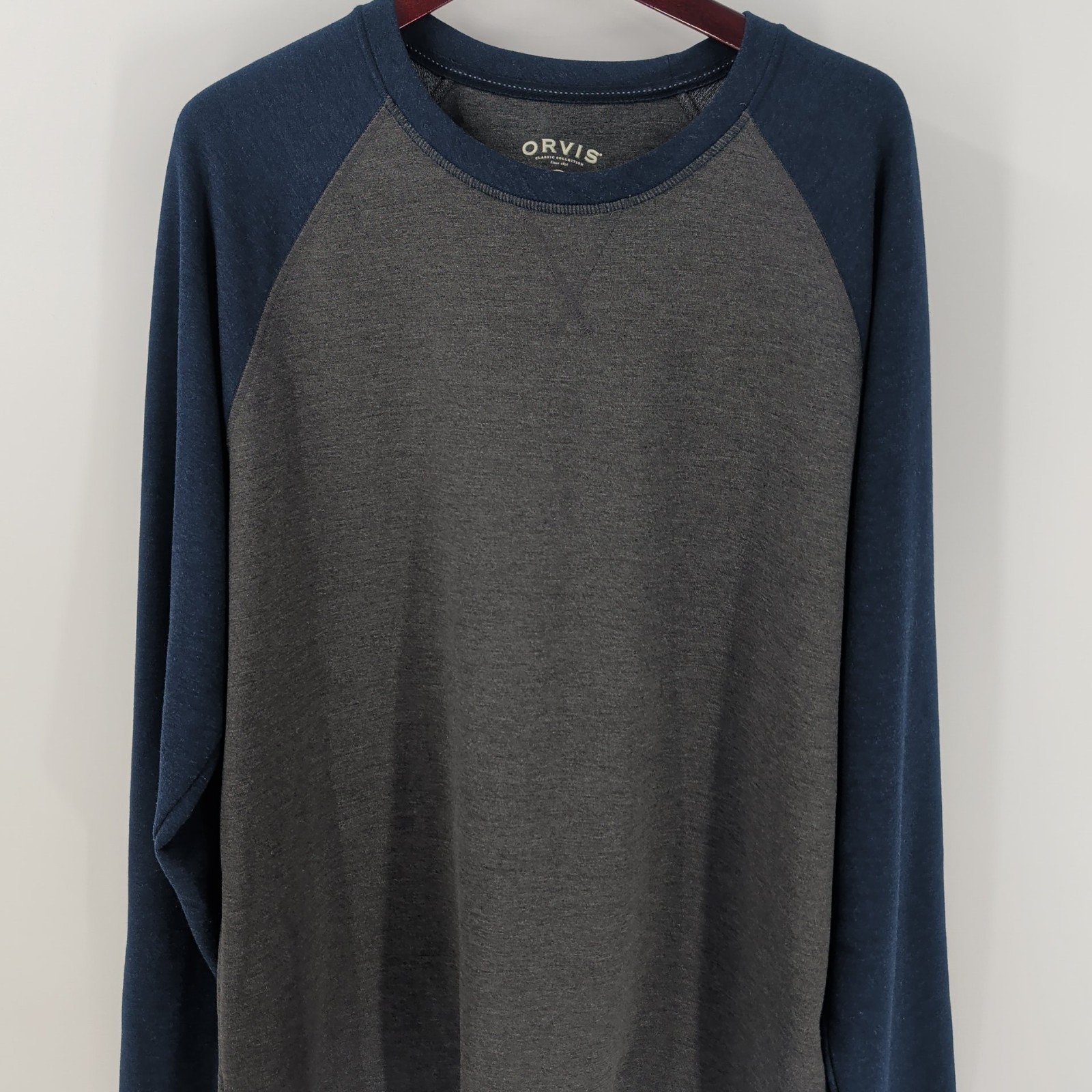 Orvis Classic Collection Long Sleeve Modern T-Shirt Blue Gray Two Tone Size XL gallery