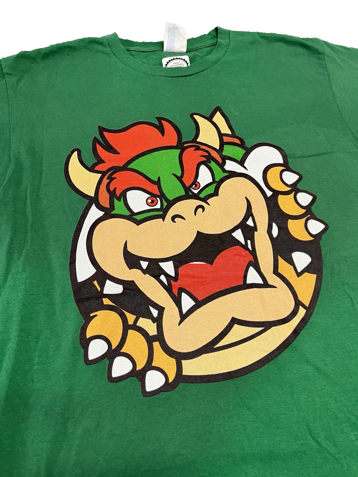 Nintendo Bowser T-Shirt Men’s Medium Green Official Licensed Mario Graphic Tee gallery