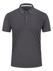 Quick Dry Polyester Collared Shirt for Men Moisture Wicking Regular Length New