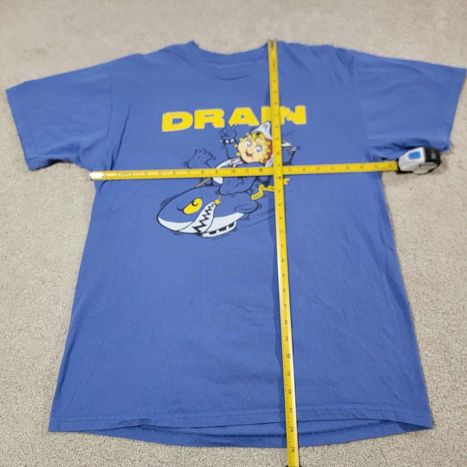 Drain Living Proof Tour T Shirt Adult Size Medium Hardcore Blue gallery