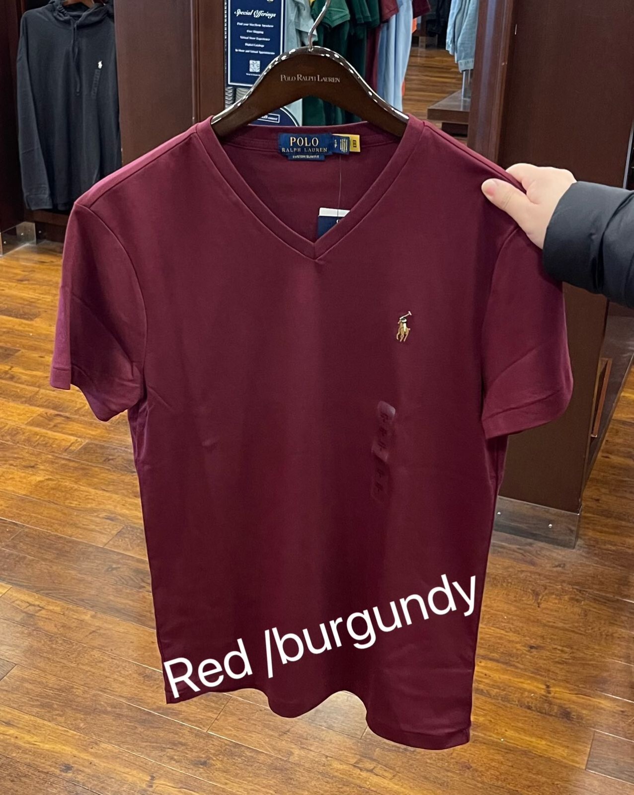 Polo Ralph Lauren Mens V neck short sleeve T shirt- Custom Slim Fit gallery