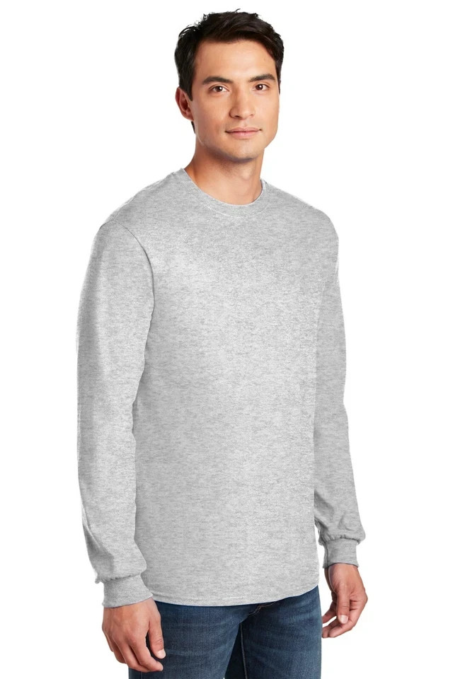 Gildan G540 Men's Heavy Cotton Preshrunk Tshirt Long Sleeve Crew Neck T-Shirt gallery
