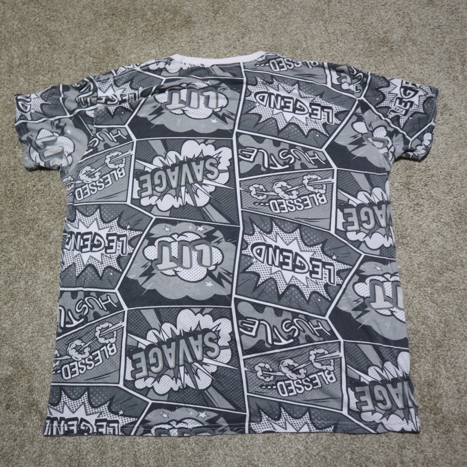 Hustle Bear Savage Legend Blessed All Over Print Short Sleeve Tee Men's 3XL XXXL gallery