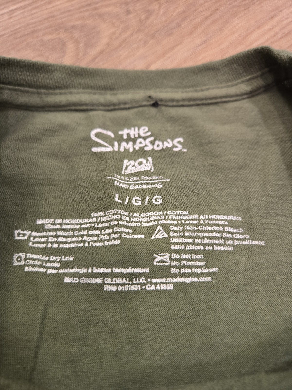 Vintage Bart Simpson Embroidered T-Shirt Green Fox Men's Size Large gallery