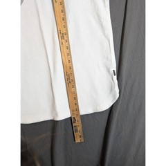NOVA INDUSTRIES Mens Waffle Knit Longline TShirt White Size Large