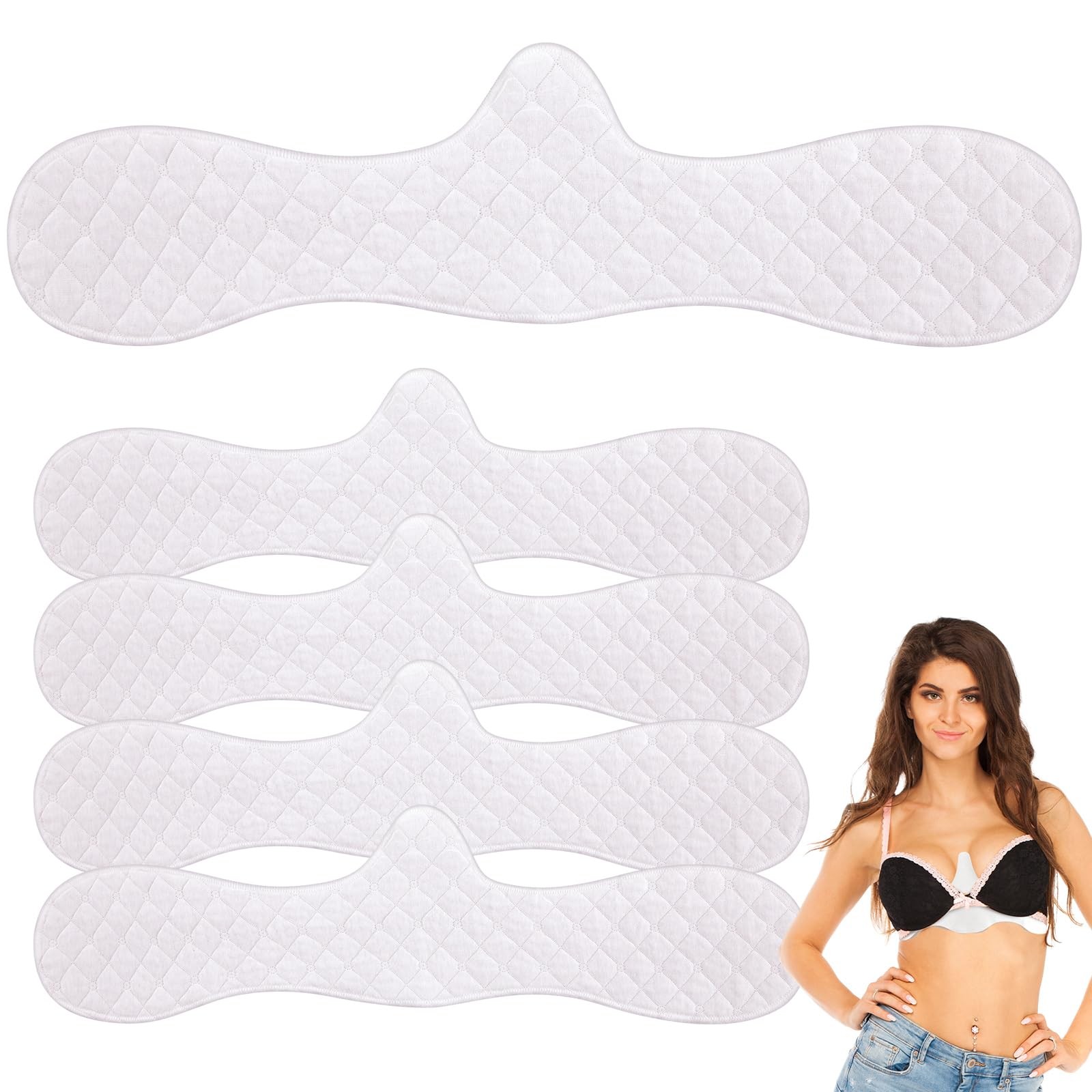 4 Pcs Bra Liners for Sweat, 80% Cotton and 20% Polyester Fiber, Reusable Wash... gallery