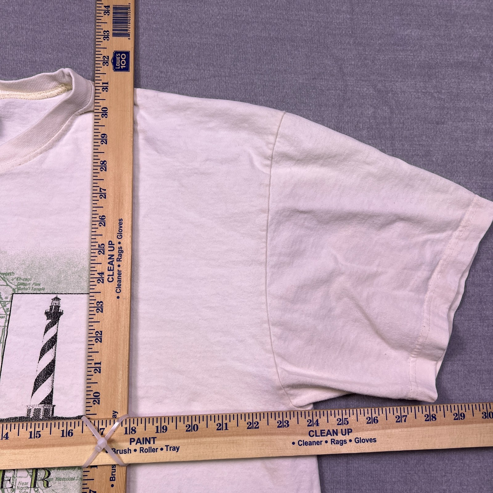 VTG Gear For Sports Unisex Ivory Navy Pier Casual Wear Crew Neck T-Shirt Size XL gallery