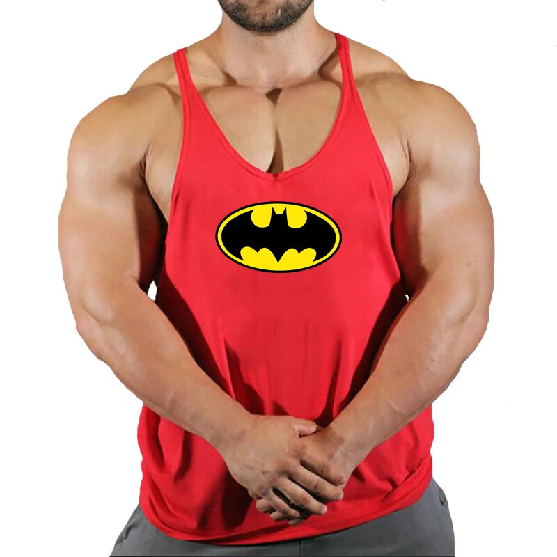 Men's Batman Cotton Sleeveless Tees Gym Muscle Bodybuilding Workout Tank Tops gallery