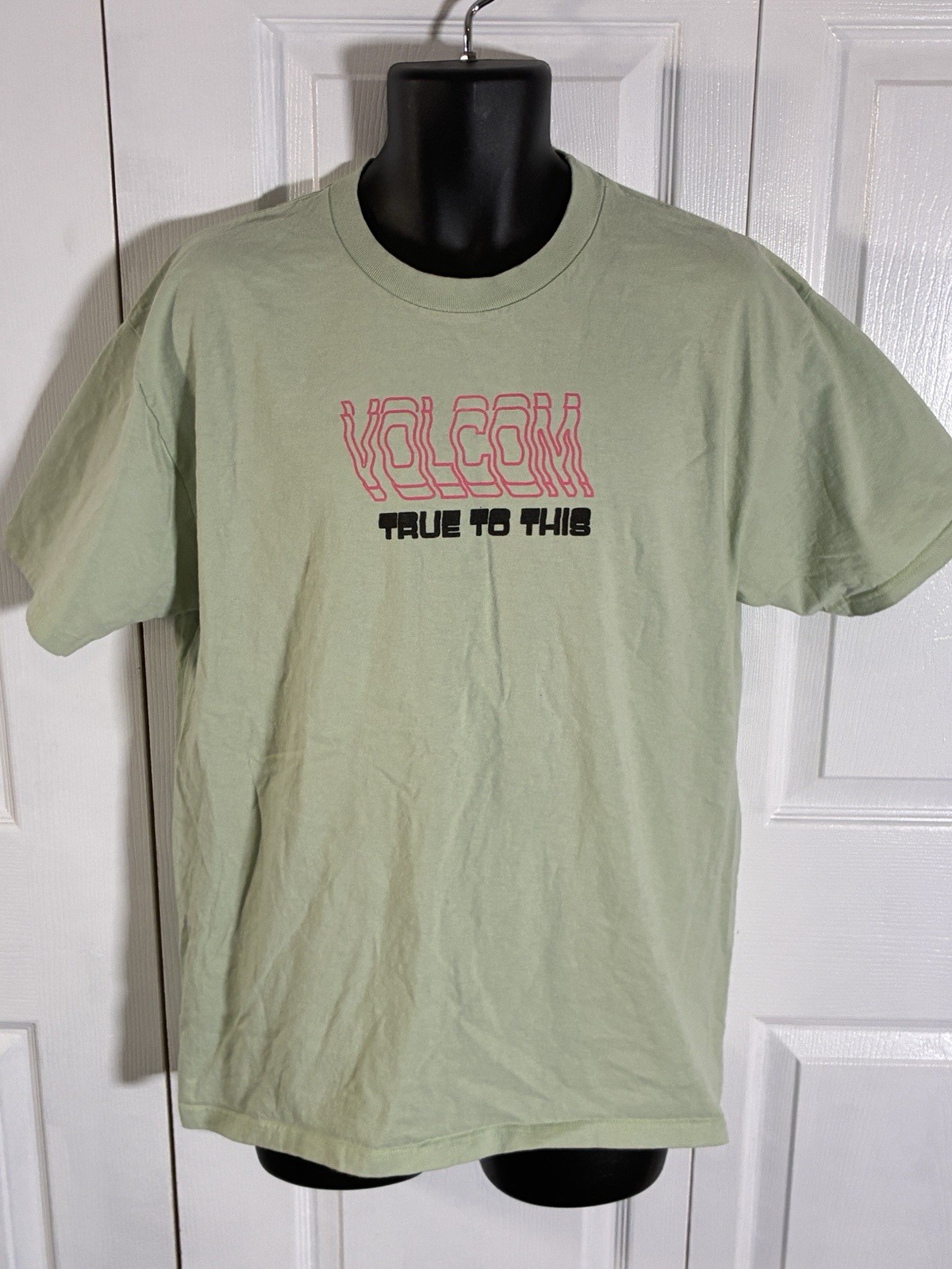 Volcom True To This Graphic T-Shirt Men’s Size Large Mint Green 100% Cotton 2023