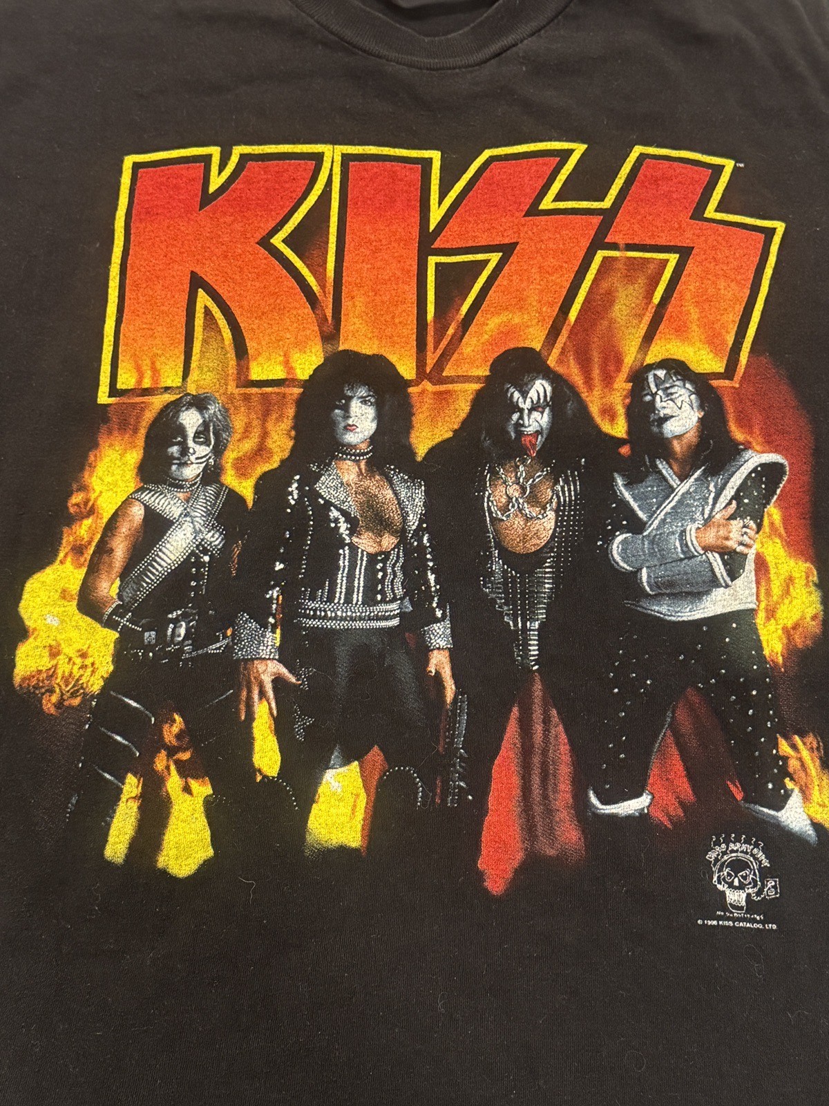 Vintage Kiss Shirt Mens XL Black Alive Worldwide Tour Band 96-97 Concert Flames gallery