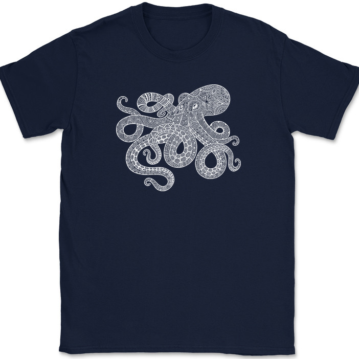 Octopus Mandala T-Shirt Deep Ocean Beautiful Pattern Gift Graphic Tee gallery