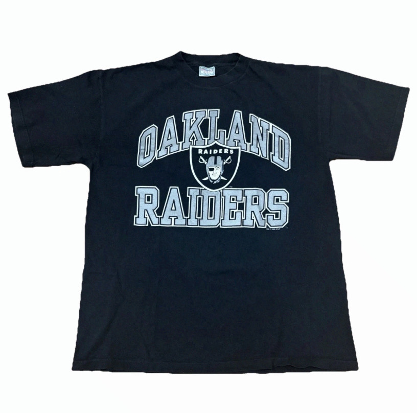 Vintage 90s 1995 Oakland Raiders Graphic Tee on AllSport Tag Size S-3XL