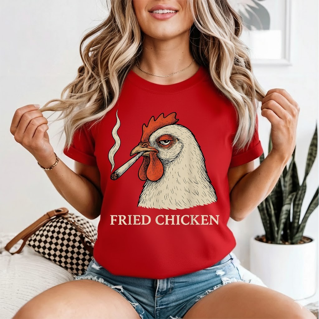 Fried Chicken Smoking Joint Funny T-Shirt gallery