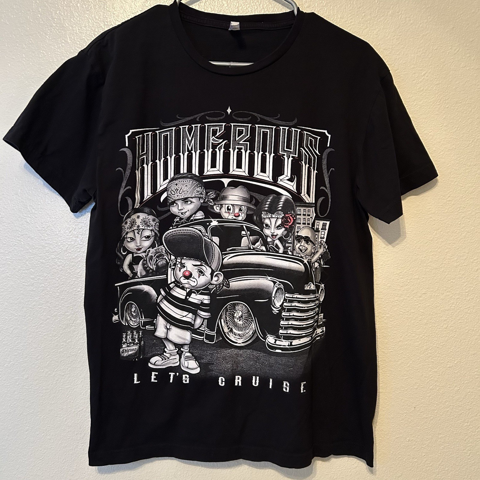 Homeboys Lets Cruise Lowrider Bomb Shirt Large Cholo Chola Paisley BG48 gallery