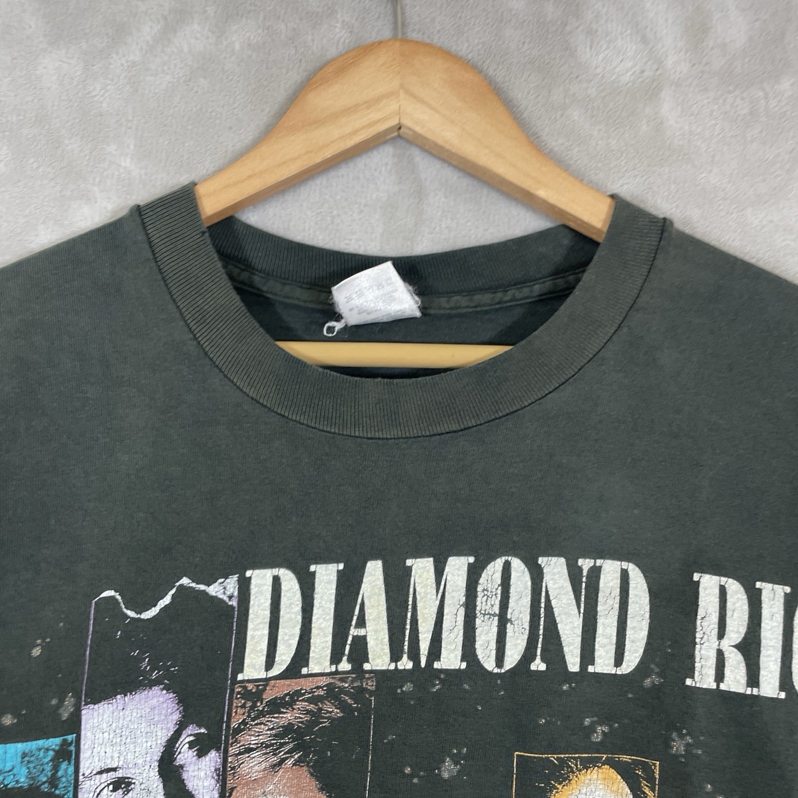 Vtg 90s Faded Black Band Tee Tshirt Diamond Rio 1993 Tour Music Rock Single Sti. gallery