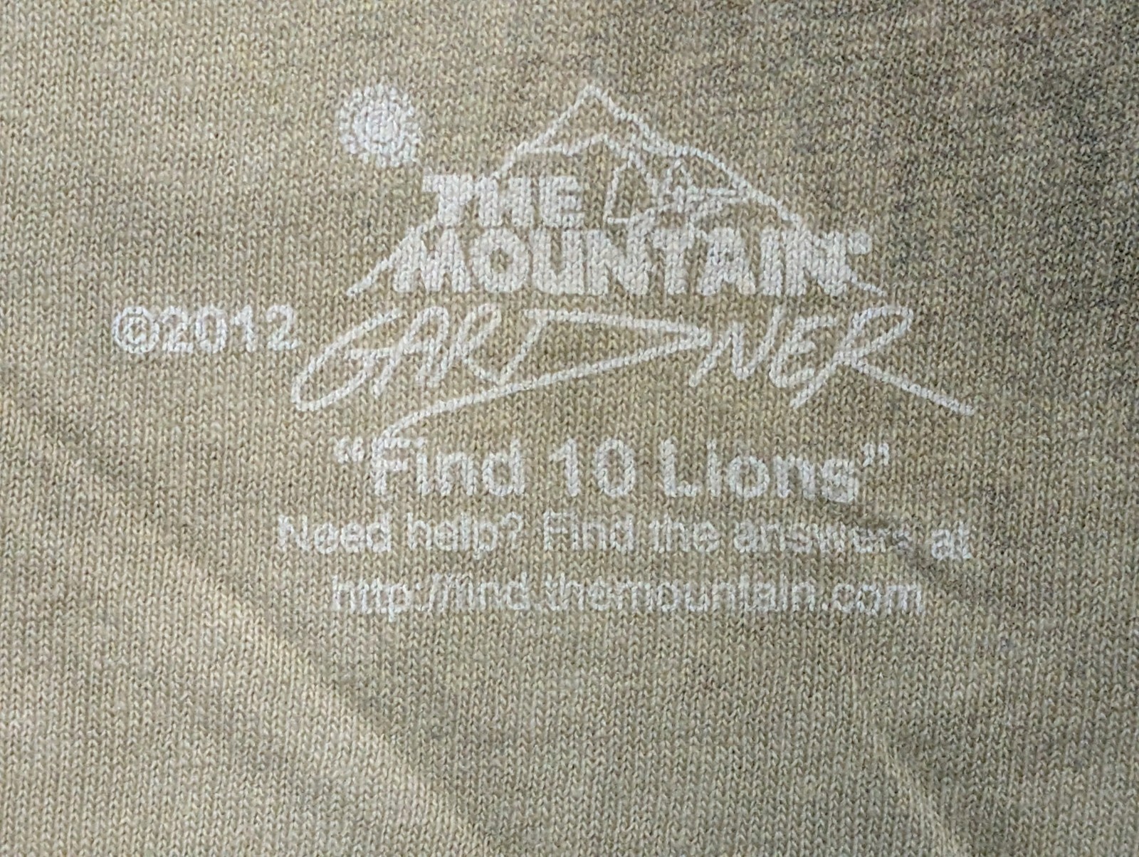 The Mountain Men's T-shirt Green Find 10 Lions Retired Logo XL #2224 NWOT gallery
